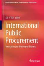 International Public Procurement: Innovation and Knowledge Sharing