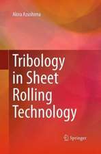 Tribology in Sheet Rolling Technology