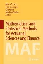 Mathematical and Statistical Methods for Actuarial Sciences and Finance