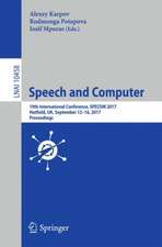 Speech and Computer: 19th International Conference, SPECOM 2017, Hatfield, UK, September 12-16, 2017, Proceedings