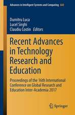 Recent Advances in Technology Research and Education