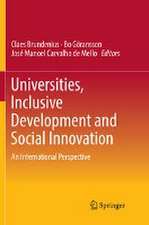 Universities, Inclusive Development and Social Innovation: An International Perspective