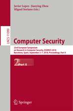 Computer Security: 23rd European Symposium on Research in Computer Security, ESORICS 2018, Barcelona, Spain, September 3-7, 2018, Proceedings, Part II