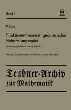 Funktionentheorie in geometrischer Behandlungsweise: Vorlesung, gehalten in Leipzig 1880/81