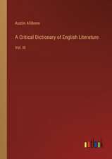 A Critical Dictionary of English Literature