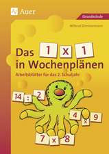 Das 1 x 1 in Wochenplänen, Klasse 2