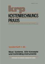 Neue Systeme, EDV-Konzepte und Controlling-Instrumente