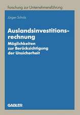 Auslandsinvestitionsrechnung: Möglichkeiten zur Berücksichtigung der Unsicherheit