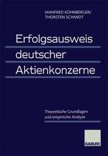 Erfolgsausweis deutscher Aktienkonzerne: Theoretische Grundlagen und empirische Analyse