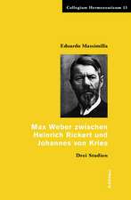 Max Weber zwischen Heinrich Rickert und Johannes von Kries