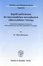 Begriff und Kriterien der innerstaatlichen Anwendbarkeit völkerrechtlicher Verträge.