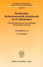 Rechtskultur, Rechtswissenschaft, Rechtsberufe im 19. Jahrhundert