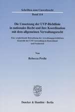 Die Umsetzung der UVP-Richtlinie in nationales Recht und ihre Koordination mit dem allgemeinen Verwaltungsrecht.