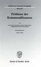 Probleme der Kommunalfinanzen.