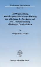 Die Organstellung, Anstellungsverhältnisse und Haftung der Mitglieder des Vorstands und der Geschäftsführung abhängiger Gesellschaften