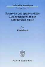 Strafrecht und strafrechtliche Zusammenarbeit in der Europäischen Union