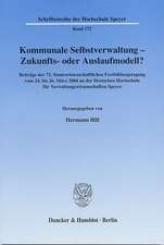 Kommunale Selbstverwaltung - Zukunfts- oder Auslaufmodell?