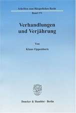 Verhandlungen und Verjährung