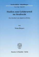 Studien zum Gefahrurteil im Strafrecht