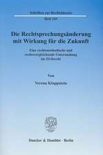 Die Rechtsprechungsänderung mit Wirkung für die Zukunft