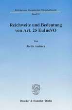 Reichweite und Bedeutung von Art. 25 EuInsVO