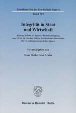 Integrität in Staat und Wirtschaft