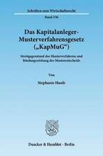 Das Kapitalanleger-Musterverfahrensgesetz (