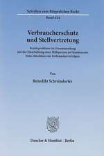 Verbraucherschutz und Stellvertretung