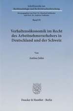 Verhaltensökonomik im Recht des Arbeitnehmerurhebers in Deutschland und der Schweiz