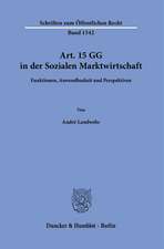 Art. 15 GG in der Sozialen Marktwirtschaft