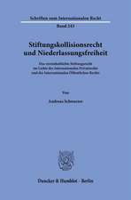 Stiftungskollisionsrecht und Niederlassungsfreiheit