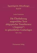 Die Uberlieferung Ausgewahlter Texte Altagyptischer Totenliteratur ('Sargtexte') in Spatzeitlichen Grabanlagen