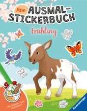 Ravensburger Mein Ausmalstickerbuch Frühling - Großes Buch mit über 300 Stickern, viele Sticker zum Ausmalen