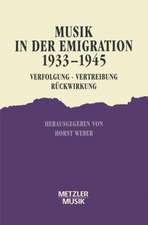 Musik in der Emigration 1933-1945: Verfolgung - Vertreibung - Rückwirkung