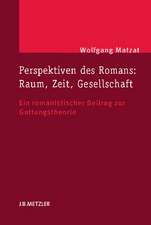 Perspektiven des Romans: Raum, Zeit, Gesellschaft: Ein romanistischer Beitrag zur Gattungstheorie