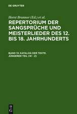 Katalog der Texte. Jüngerer Teil (W - Z)