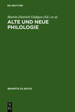 Alte und neue Philologie