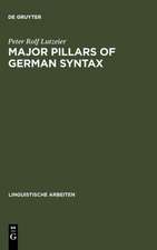 Major pillars of German syntax