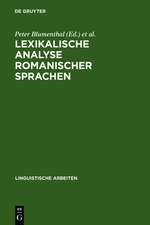 Lexikalische Analyse romanischer Sprachen