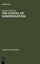 The Syntax of Subordination