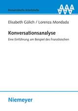 Konversationsanalyse: Eine Einführung am Beispiel des Französischen