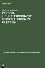 Persönlichkeitsbedingte Einstellungen zu Parteien: Der Einfluß von Persönlichkeitseigenschaften auf Einstellungen zu politischen Parteien