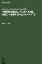 Verhandlungen des Reichseisenbahnrats. Heft 17/1927