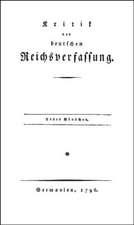 Becker, J: Kritik der deutschen Reichsverfassung