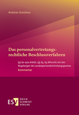 Das personalvertretungsrechtliche Beschlussverfahren