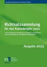 Richtsatzsammlung für das Kalenderjahr 2022