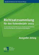 Richtsatzsammlung für das Kalenderjahr 2023