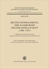 Rechnungsfragmente Der Augsburger Welser-Gesellschaft (1496 1551)