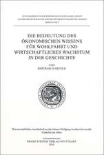 Die Bedeutung des ökonomischen Wissens für Wohlfahrt und wirtschaftliches Wachstum in der Geschichte