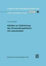 Arbeiten zur Optimierung des Umwandlungshärtens mit Laserstrahlen